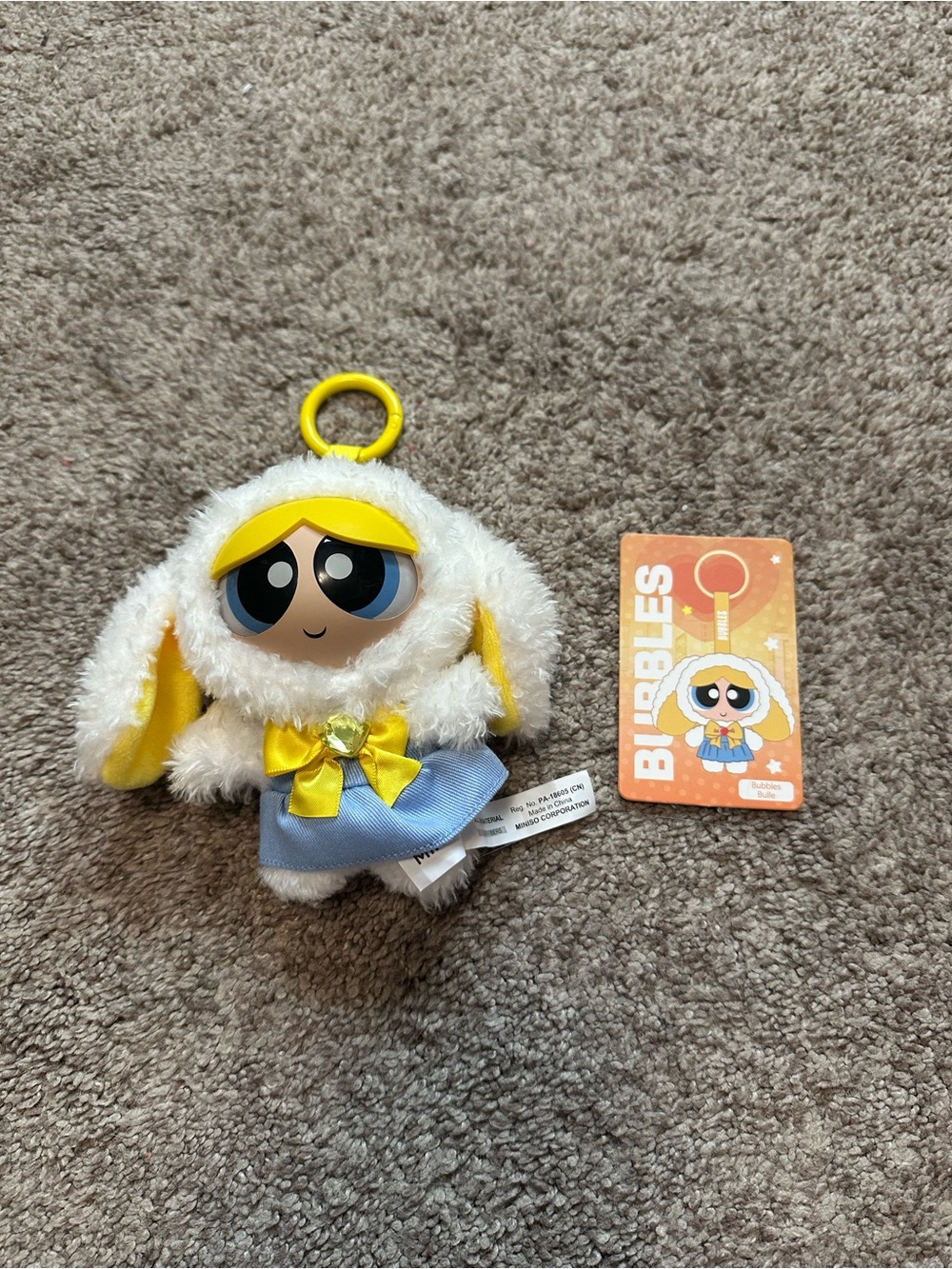 Powerpuff Girls Bubbles Plush Keychain